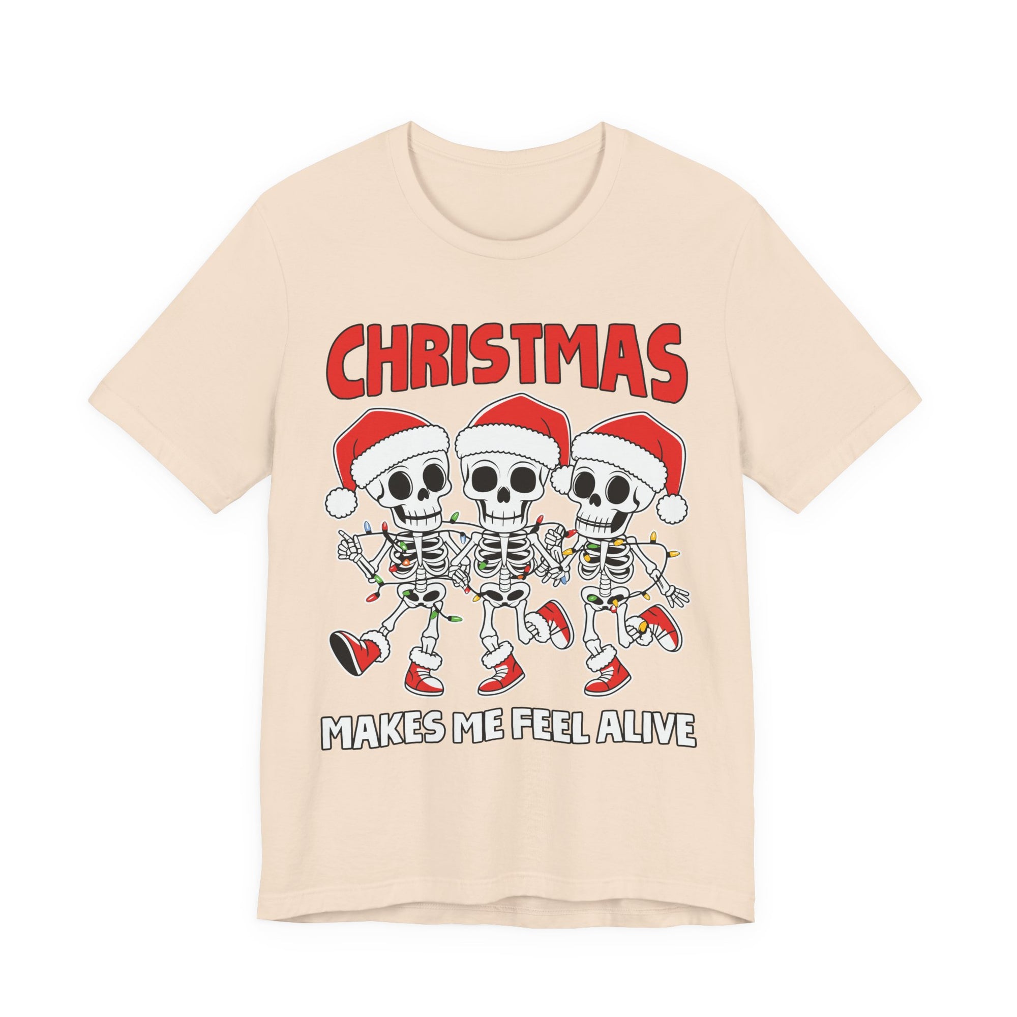 Skeleton Christmas Tee, Holiday Shirt, Unisex Christmas T-Shirt, Fun Winter Apparel, Party Outfit.
