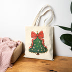 Christmas Tree Tote Bag – Festive Reusable Holiday Canvas Bag