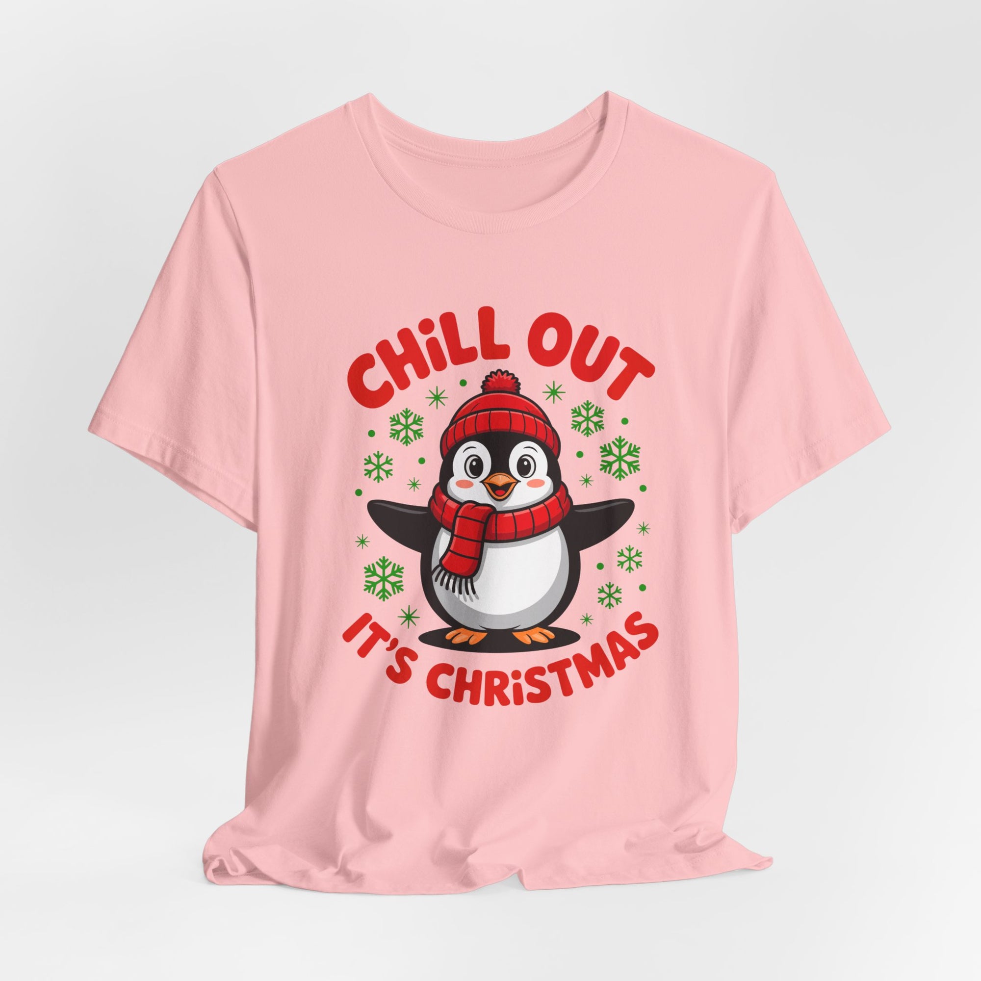 Christmas Penguin Tee | Chill Out It's Christmas, Unisex Holiday Shirt, Winter Apparel, Festive Gift, Cozy Christmas Tee