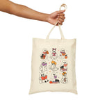 Cotton Canvas Tote Bag - Cute Ghosts Halloween Gift
