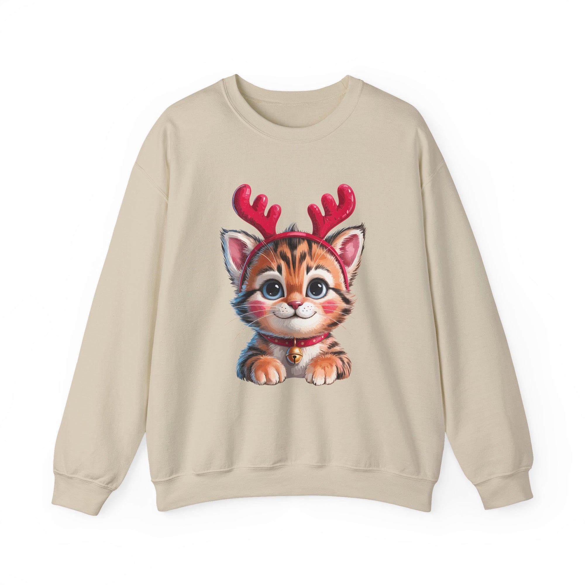 Cute Cat Antlers Crewneck Sweatshirt