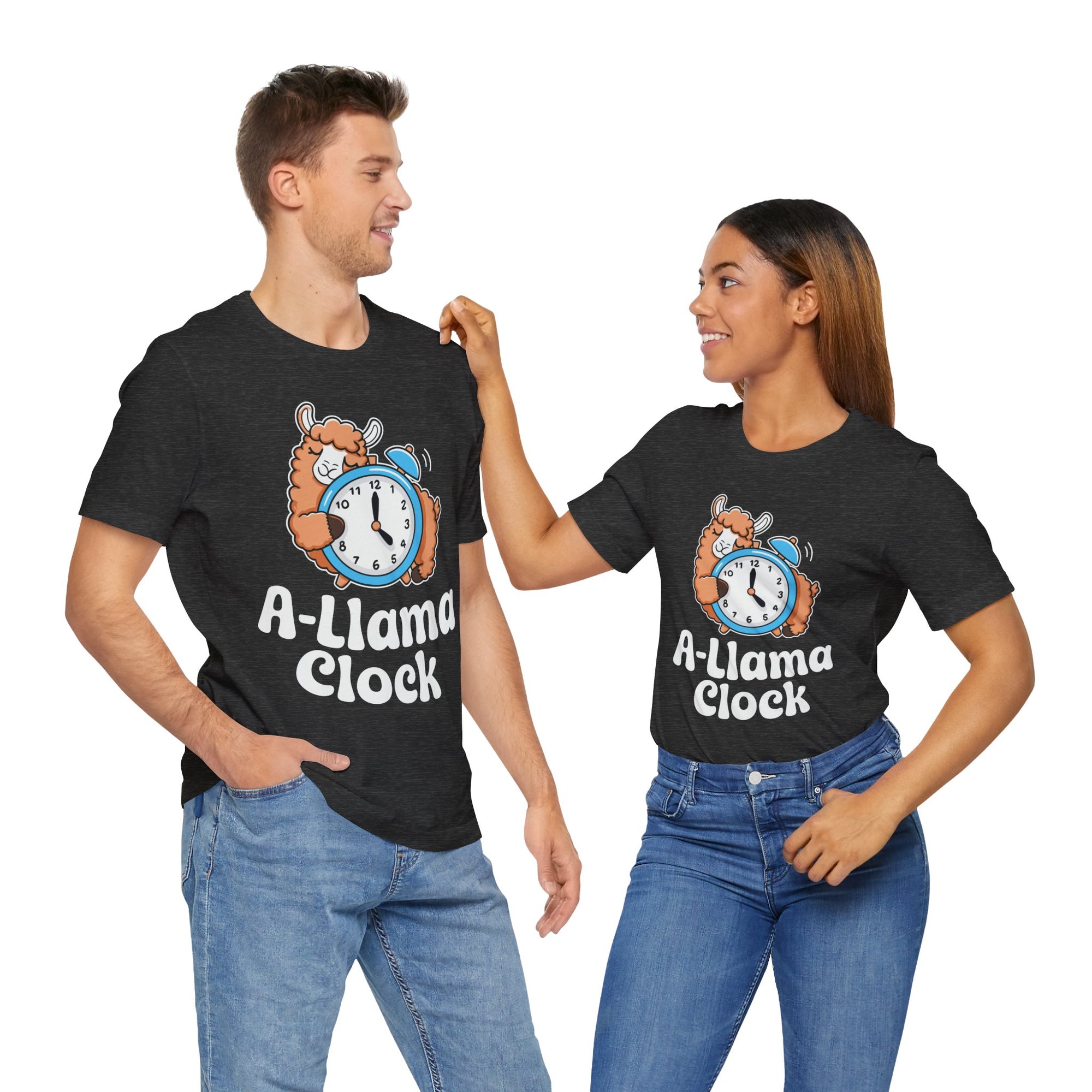 A‑Llama Clock Cute Graphic Tee — Funny Llama Alarm Clock T-Shirt
