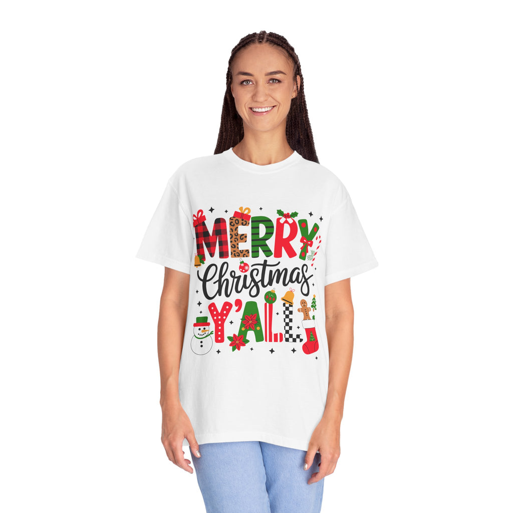 Merry Christmas Y'all T-shirt, Unisex Holiday Tee