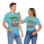 Merry Christmas Reindeer Tee, Festive Holiday Shirt, Unisex Christmas Apparel, Cute Gifts for Him/Her, Holiday Party Outfit
