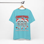 Skeleton Christmas Tee, Holiday Shirt, Unisex Christmas T-Shirt, Fun Winter Apparel, Party Outfit.