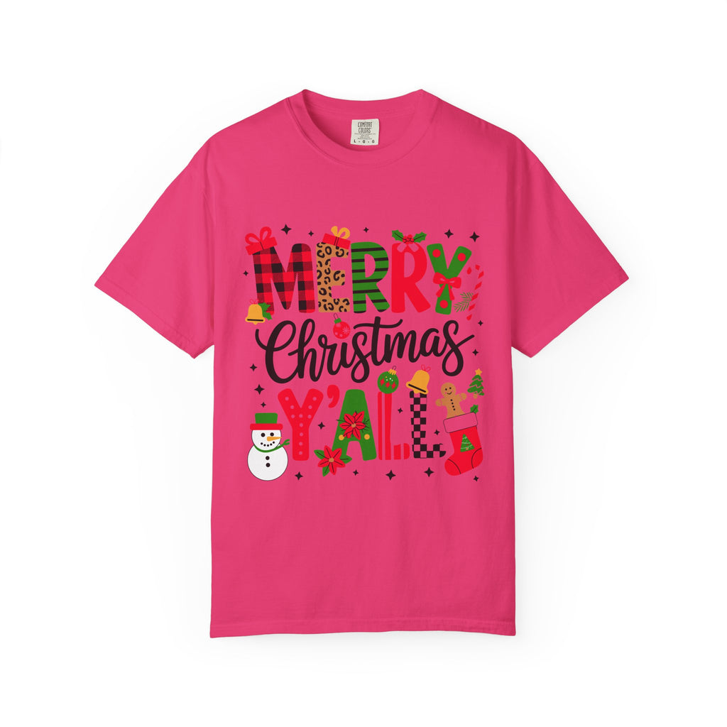 Merry Christmas Y'all T-shirt, Unisex Holiday Tee