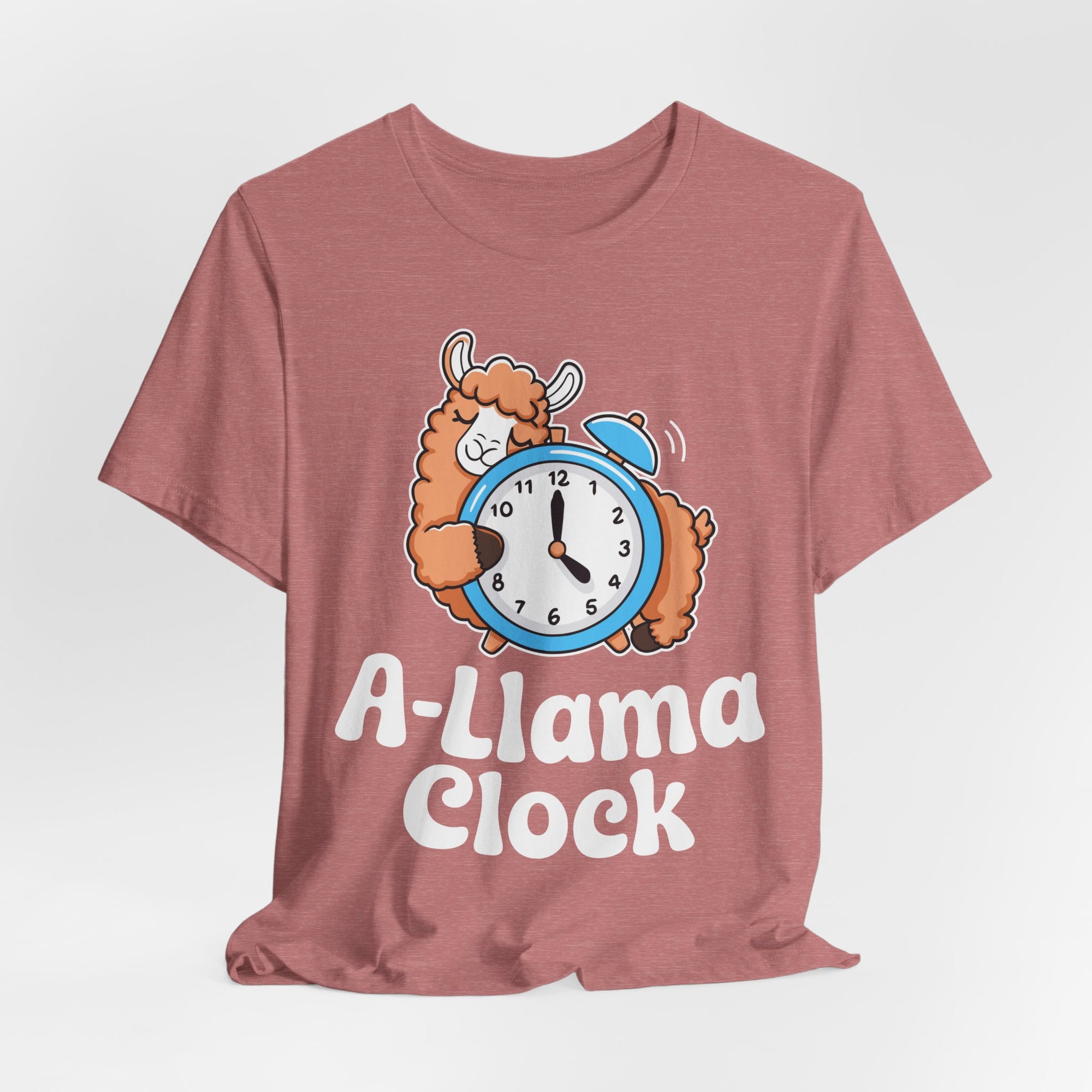 A‑Llama Clock Cute Graphic Tee — Funny Llama Alarm Clock T-Shirt