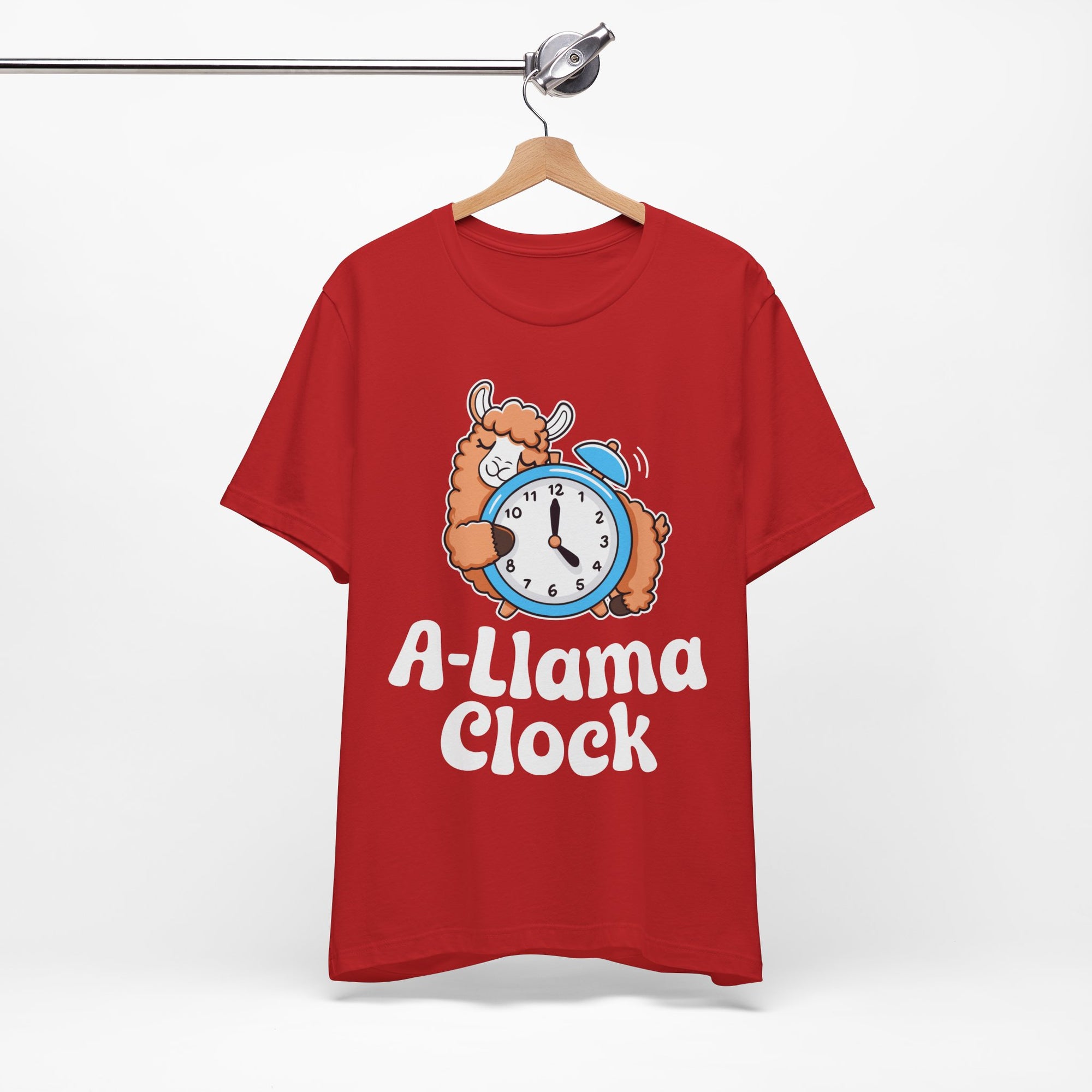 A‑Llama Clock Cute Graphic Tee — Funny Llama Alarm Clock T-Shirt