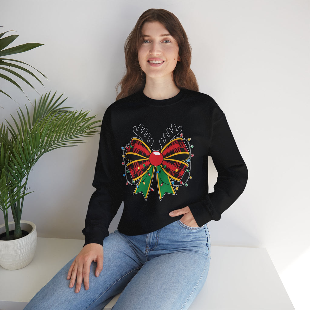 Holiday Reindeer Bow Sweatshirt