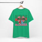 Merry Teacher T-Shirt | Cute Holiday Tee for Educators, Christmas Gift, Teacher Appreciation, Casual Wear, Festive Apparel