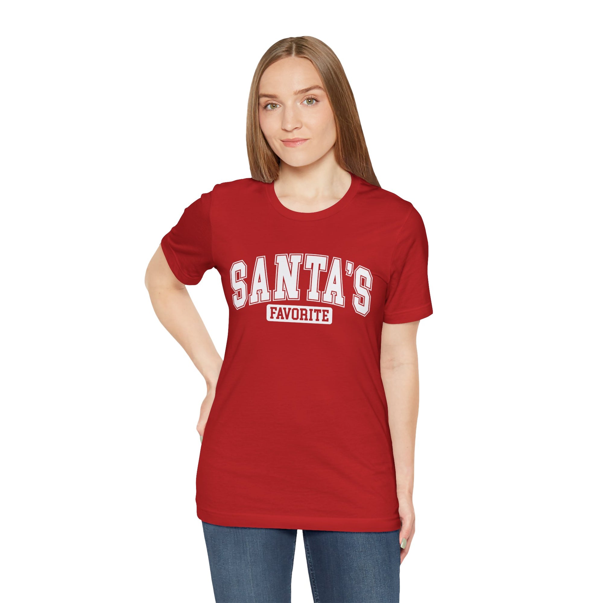 Santa's Favorite Unisex Tee, Christmas Gift, Holiday Apparel, Family Gathering Outfit, Festive T-Shirt, Casual Wear