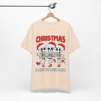 Skeleton Christmas Tee, Holiday Shirt, Unisex Christmas T-Shirt, Fun Winter Apparel, Party Outfit.