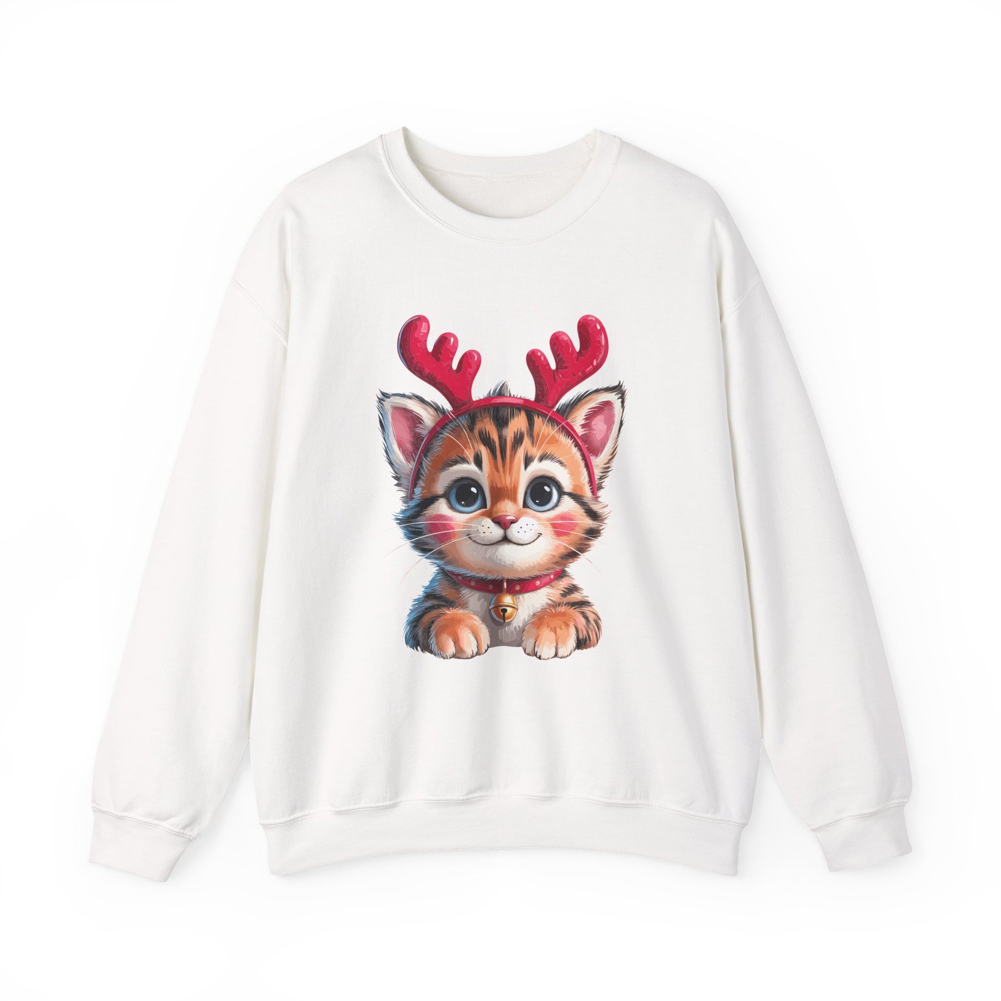 Cute Cat Antlers Crewneck Sweatshirt