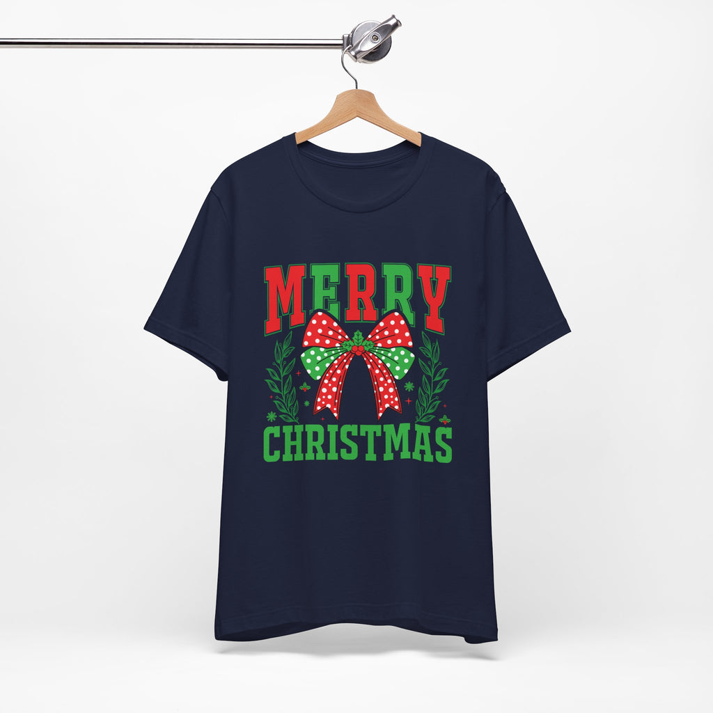 Merry Christmas Unisex Short Sleeve Tee, Holiday Shirt, Christmas Gift, Casual Wear, Family Matching Outfits