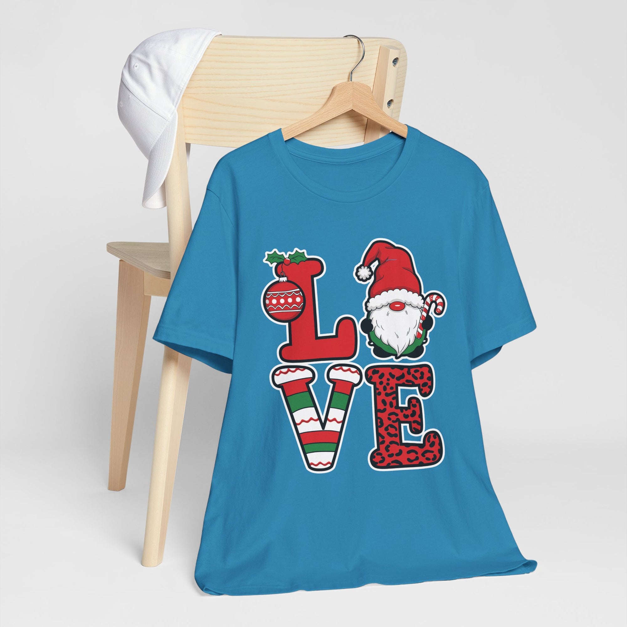 Christmas LOVE T-Shirt / Santa Gnome Holiday Graphic Tee