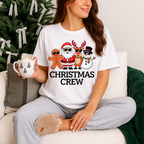 Christmas Crew Short Sleeve Tee - Holiday T-Shirt