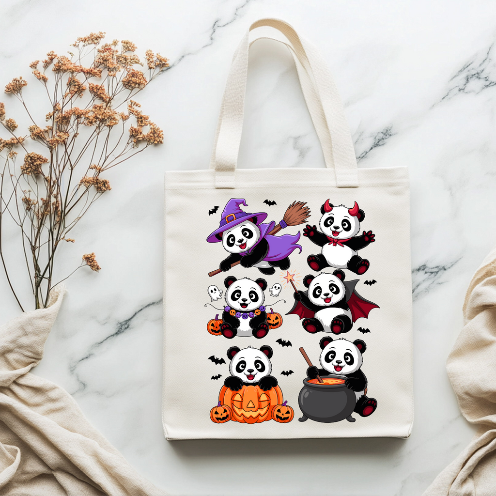 Tote Bag - Halloween Panda Design