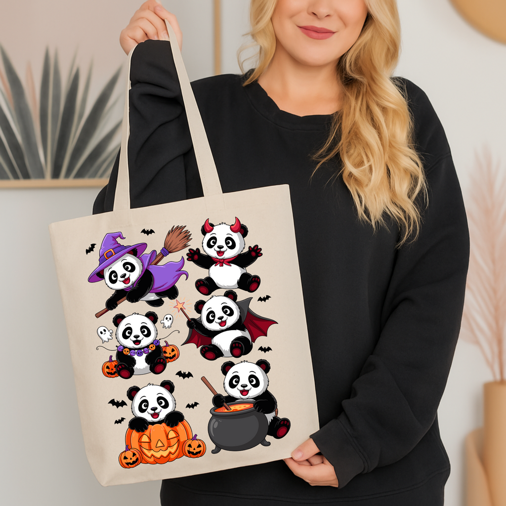 Tote Bag - Halloween Panda Design