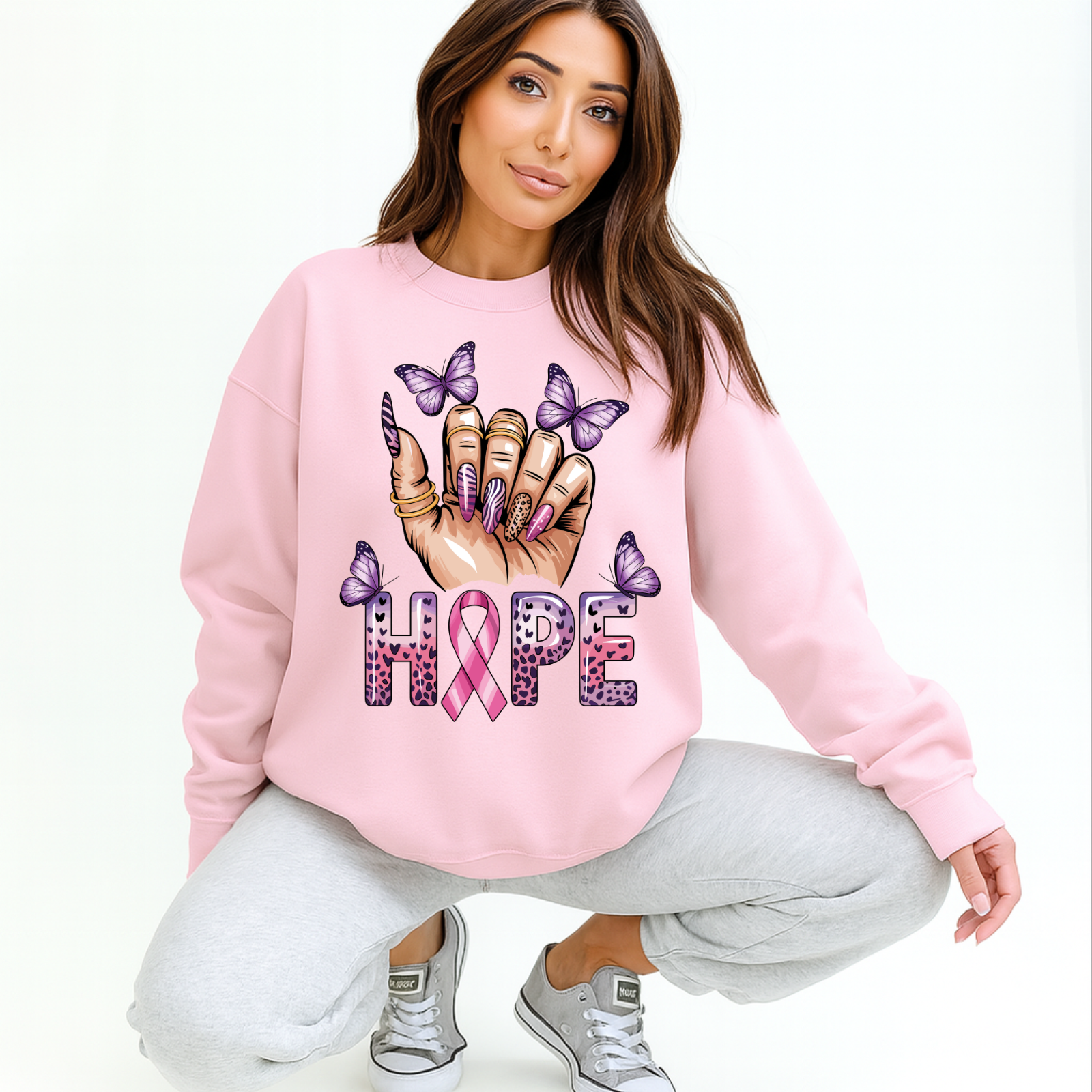 Hope Butterfly Crewneck Sweatshirt