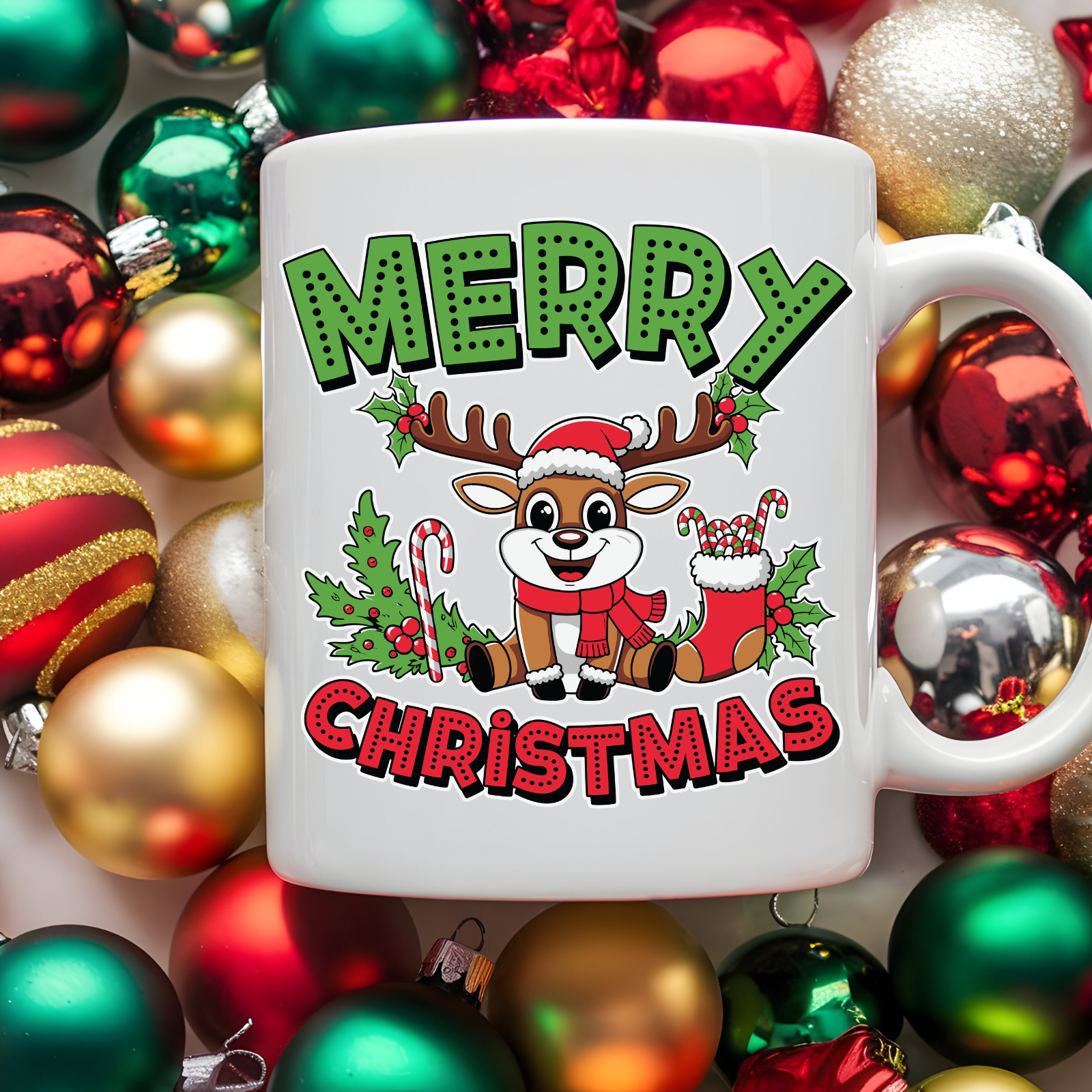 Christmas Mug  Merry Holiday Coffee