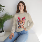 Cute Cat Antlers Crewneck Sweatshirt