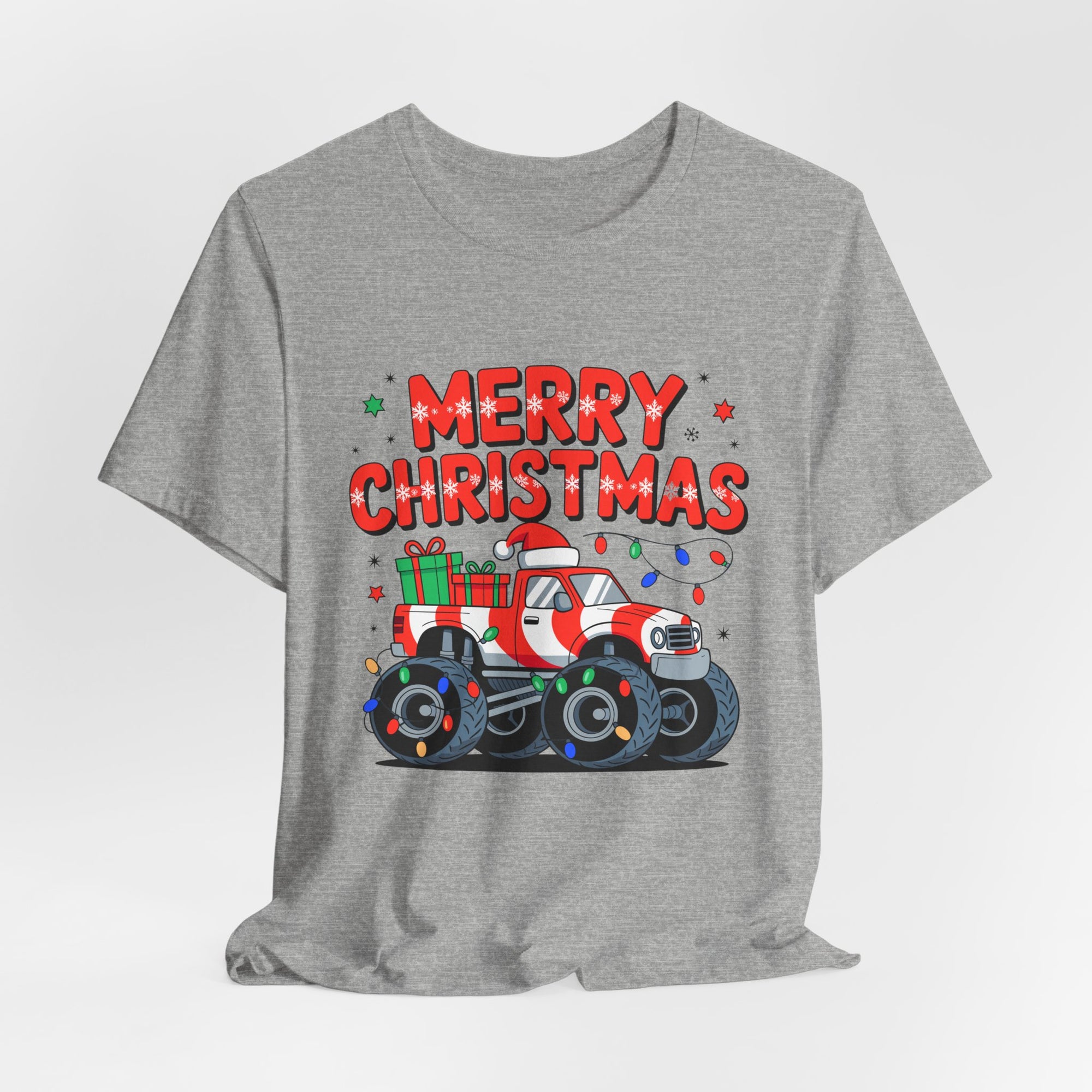 Merry Christmas Monster Truck  Festive Holiday Graphic Shirt