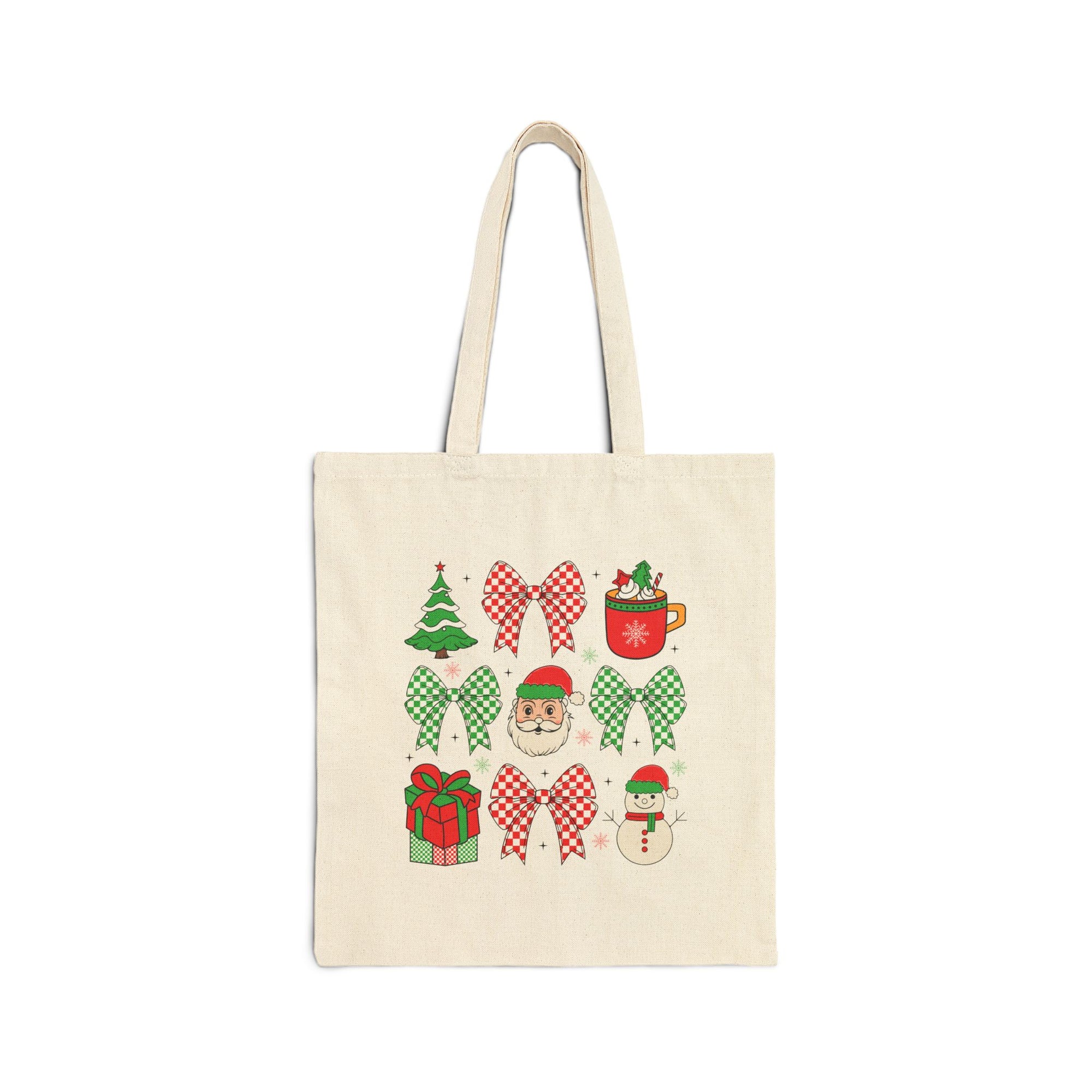 Festive Holiday Tote Bag – Reusable Christmas Winter Carryall