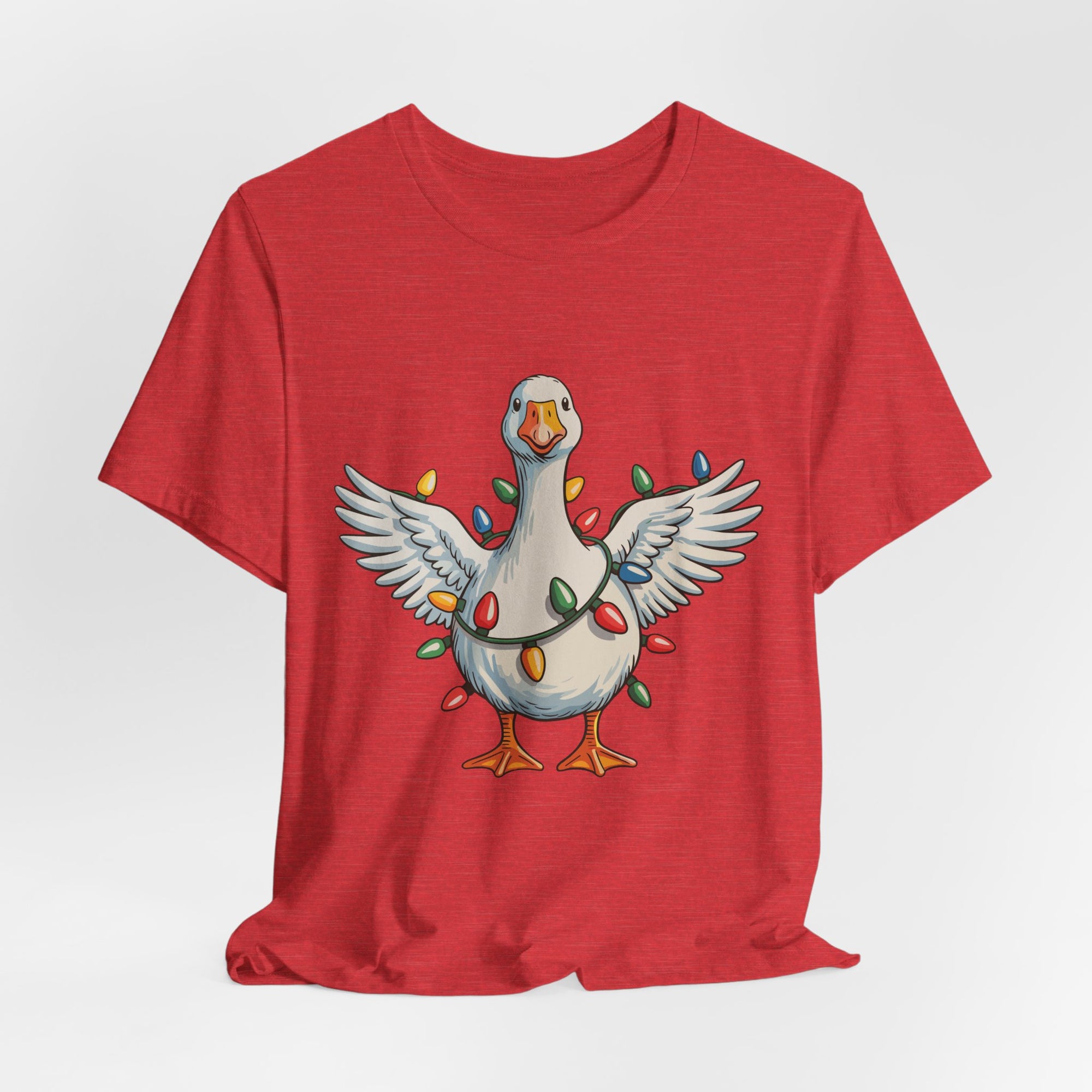 Festive Goose Holiday Graphic Tee – Cute Christmas Shirt