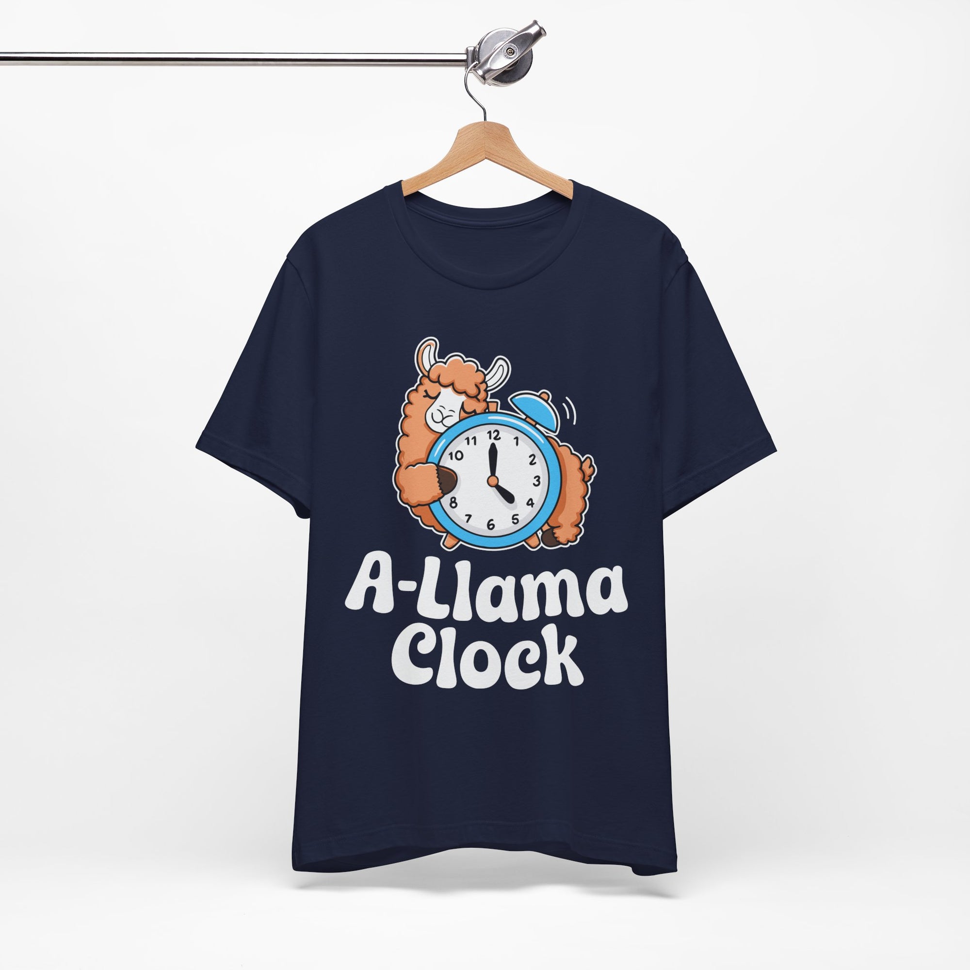 A‑Llama Clock Cute Graphic Tee — Funny Llama Alarm Clock T-Shirt
