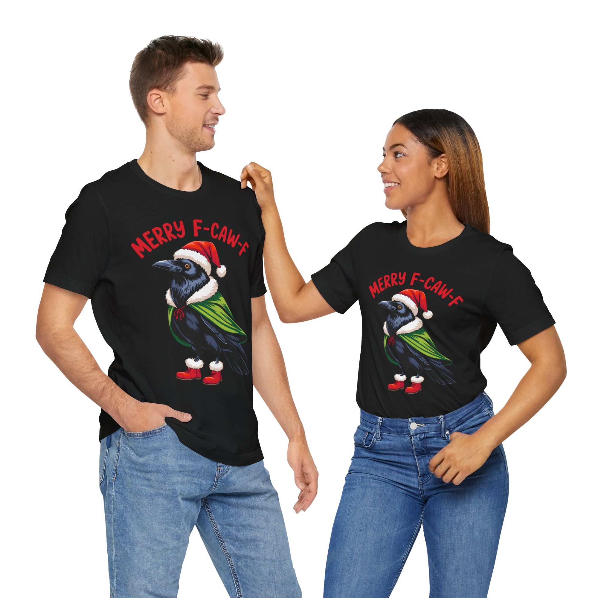 Merry F-Caw-F Crow Christmas Tee