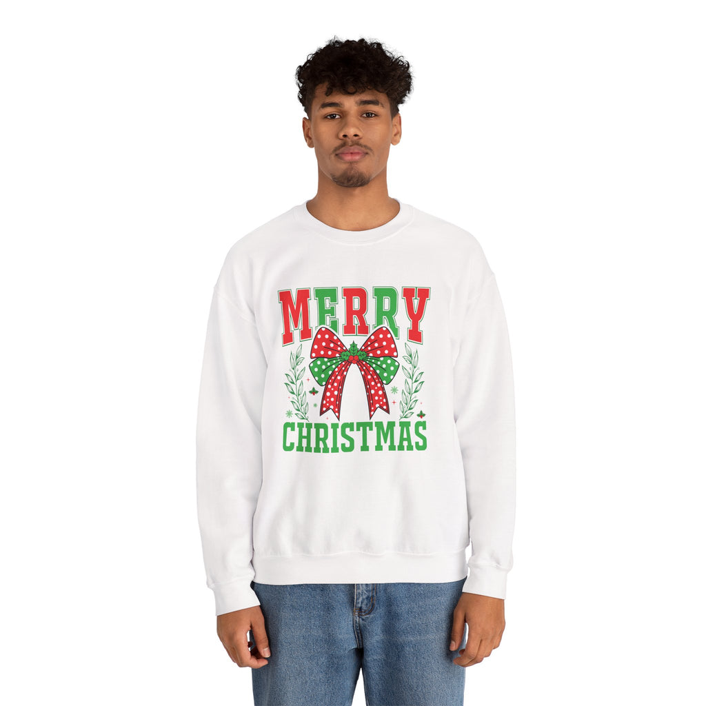 Merry Christmas Crewneck Sweatshirt, Holiday Apparel
