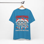 Skeleton Christmas Tee, Holiday Shirt, Unisex Christmas T-Shirt, Fun Winter Apparel, Party Outfit.