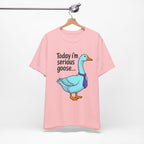 Serious Goose Humor Tee, Funny Graphic T-Shirt