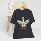 Festive Goose Holiday Graphic Tee – Cute Christmas Shirt