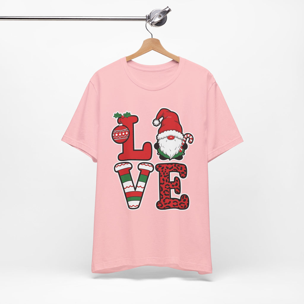 Christmas LOVE T-Shirt / Santa Gnome Holiday Graphic Tee
