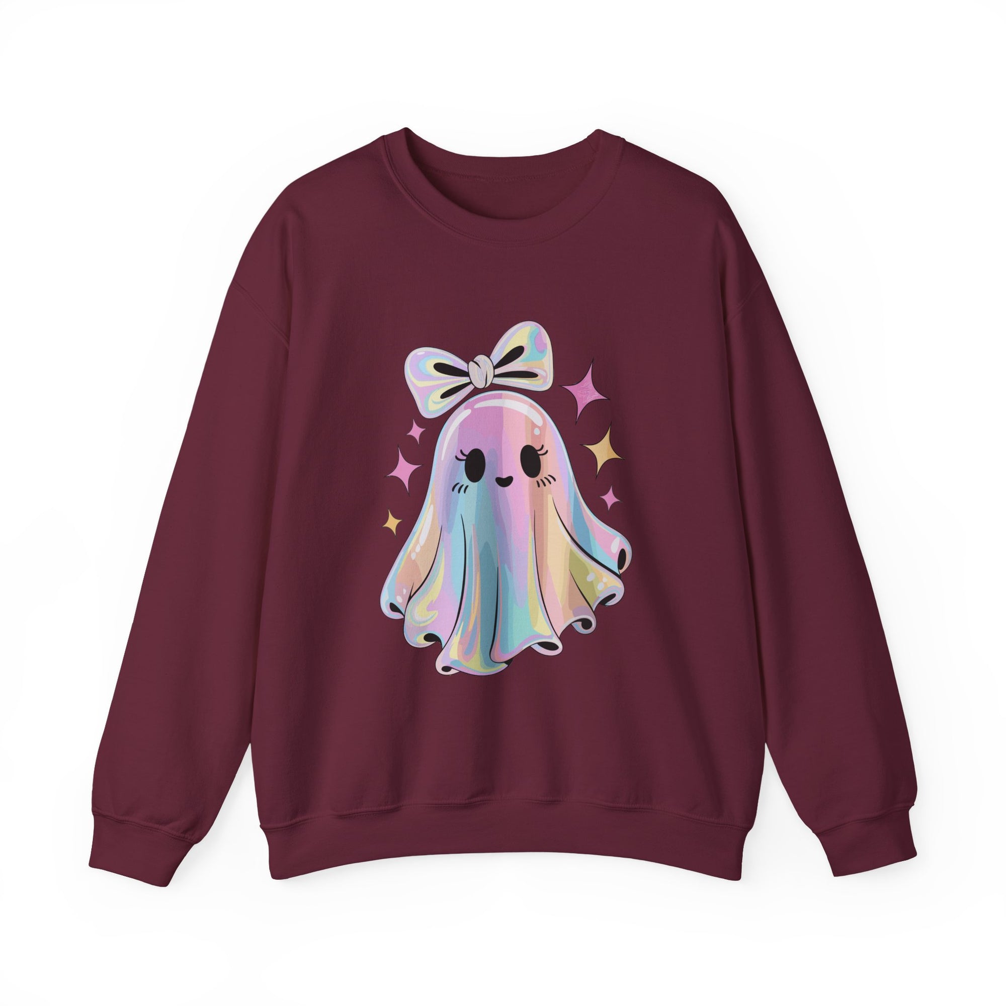 Cute Ghost Crewneck Sweatshirt, Spooky Humor Sweater, Halloween Gift