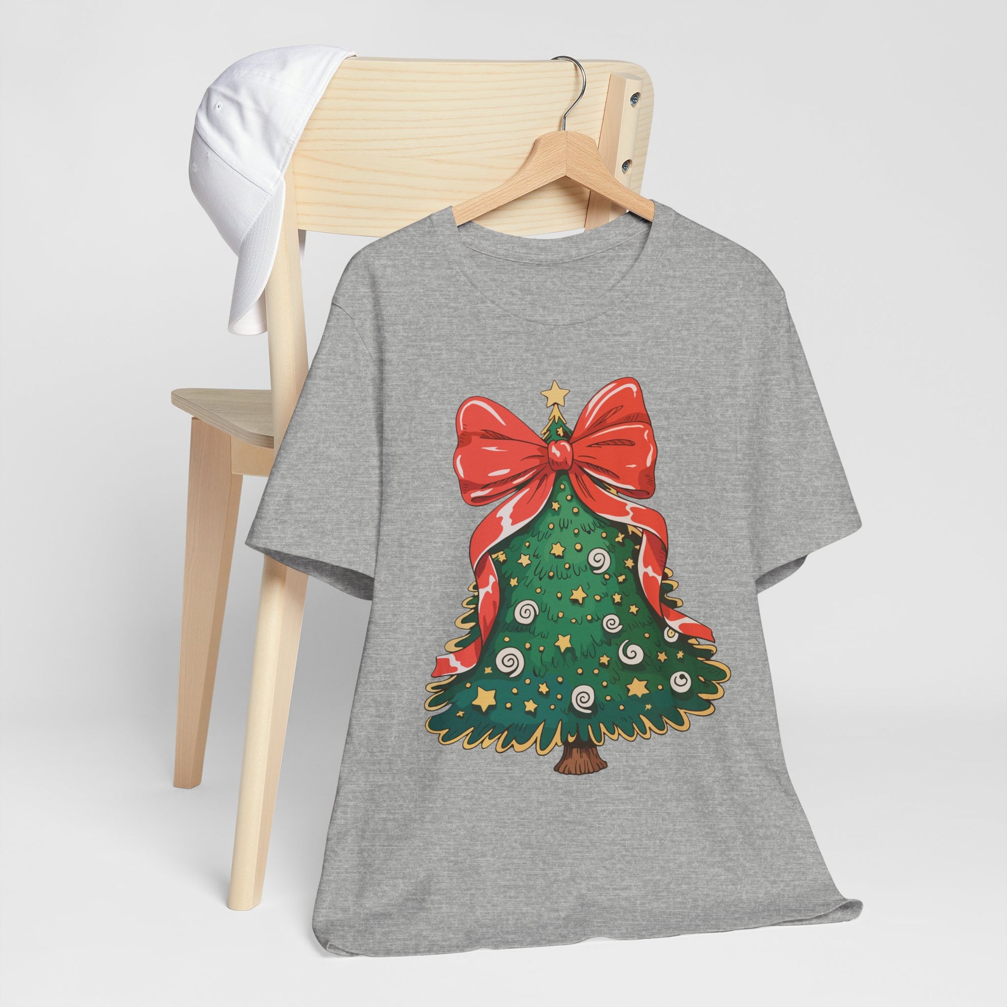 Christmas Tree Graphic Tee, Festive T-Shirt, Holiday Apparel, Unisex Christmas Shirt, Gift for Christmas Lovers, Seasonal Outfit