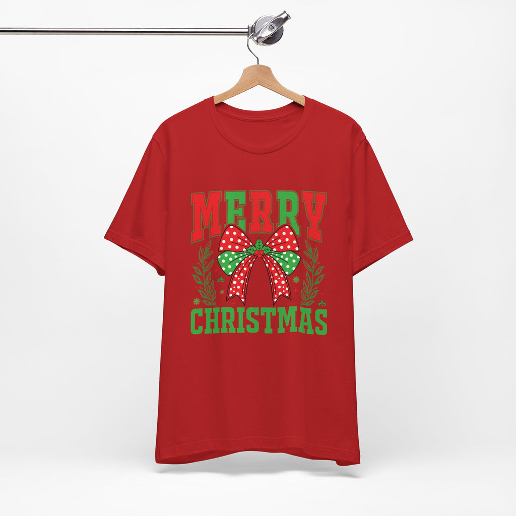 Merry Christmas Unisex Short Sleeve Tee, Holiday Shirt, Christmas Gift, Casual Wear, Family Matching Outfits