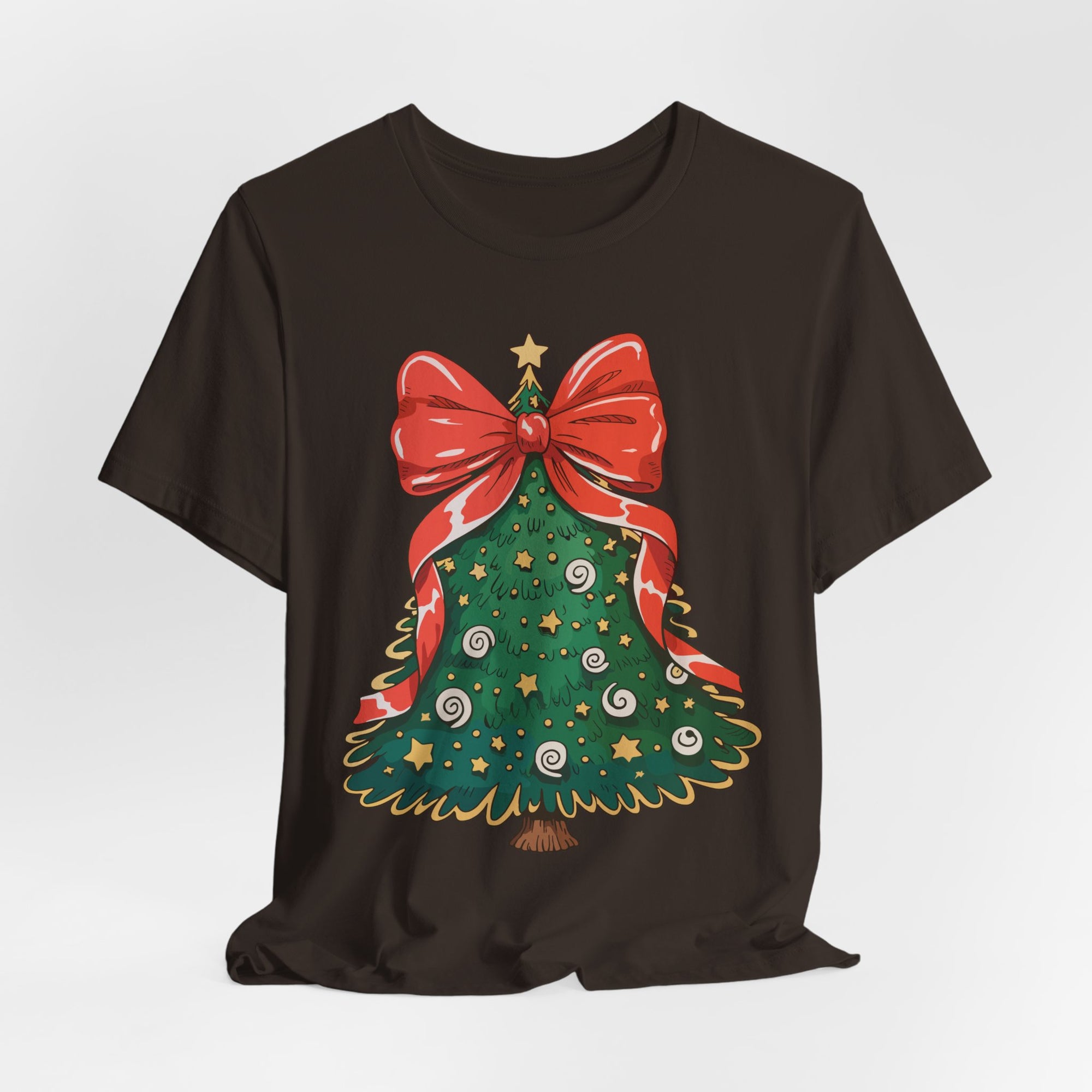 Christmas Tree Graphic Tee, Festive T-Shirt, Holiday Apparel, Unisex Christmas Shirt, Gift for Christmas Lovers, Seasonal Outfit