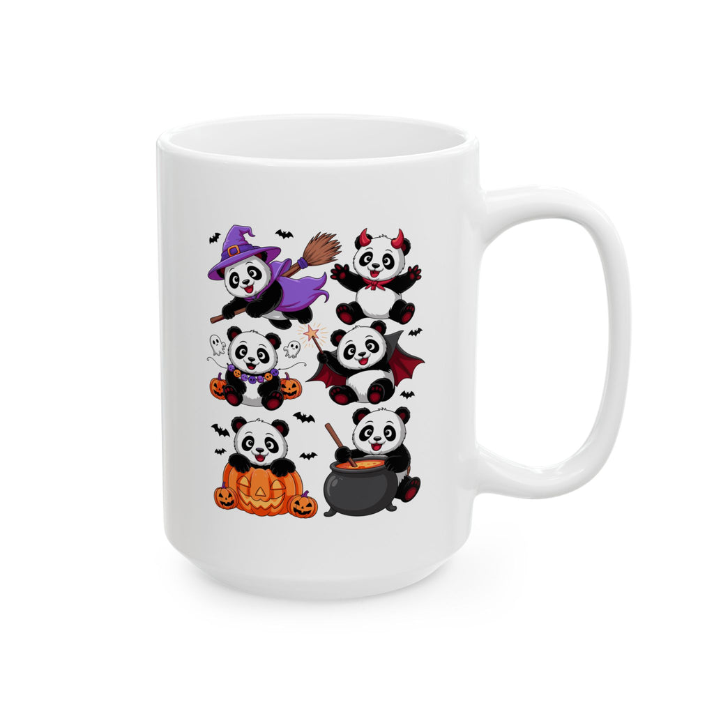 Cute Halloween Panda Ceramic Mug | 11oz & 15oz | Great for Gifts, Home Decor, Coffee Lovers, Holiday Celebrations, Nature Enthusiasts