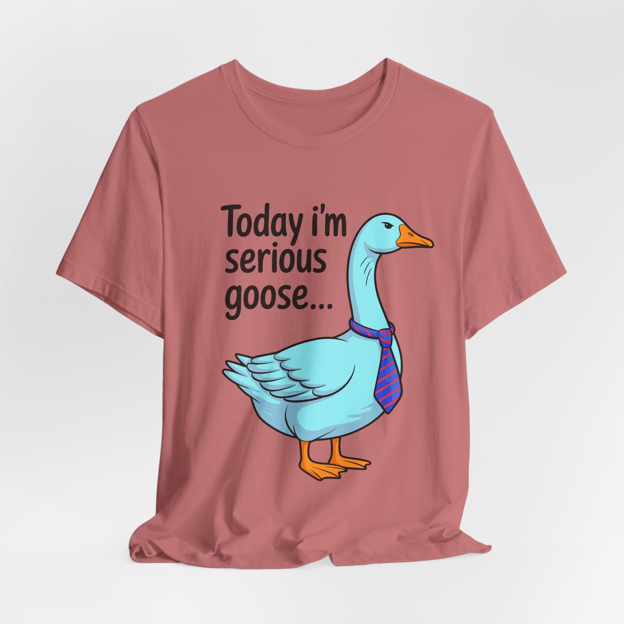 Serious Goose Humor Tee, Funny Graphic T-Shirt