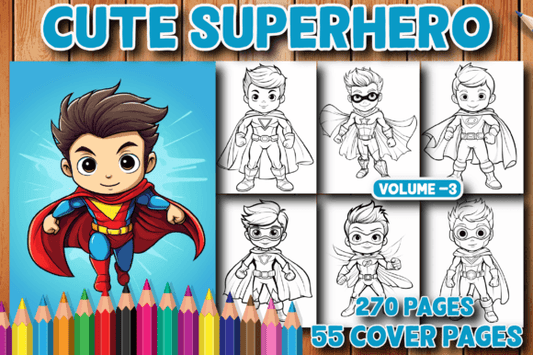 270 Cute Superhero Coloring Pages