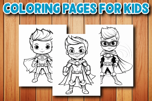 270 Cute Superhero Coloring Pages