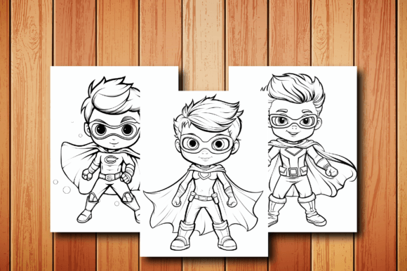 270 Cute Superhero Coloring Pages