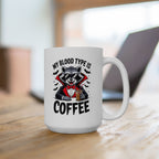 Vampire Raccoon Coffee Funny Halloween Coffee Mug