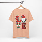 Christmas LOVE T-Shirt / Santa Gnome Holiday Graphic Tee