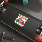 Festive Cat Die-Cut Stickers, Holiday Decor