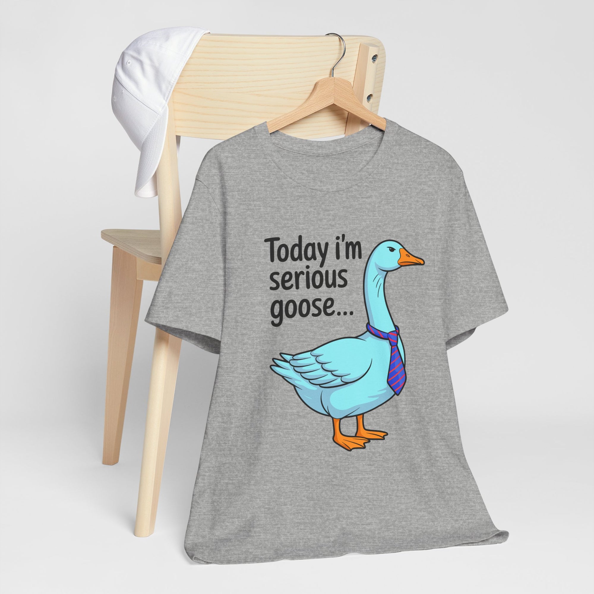 Serious Goose Humor Tee, Funny Graphic T-Shirt