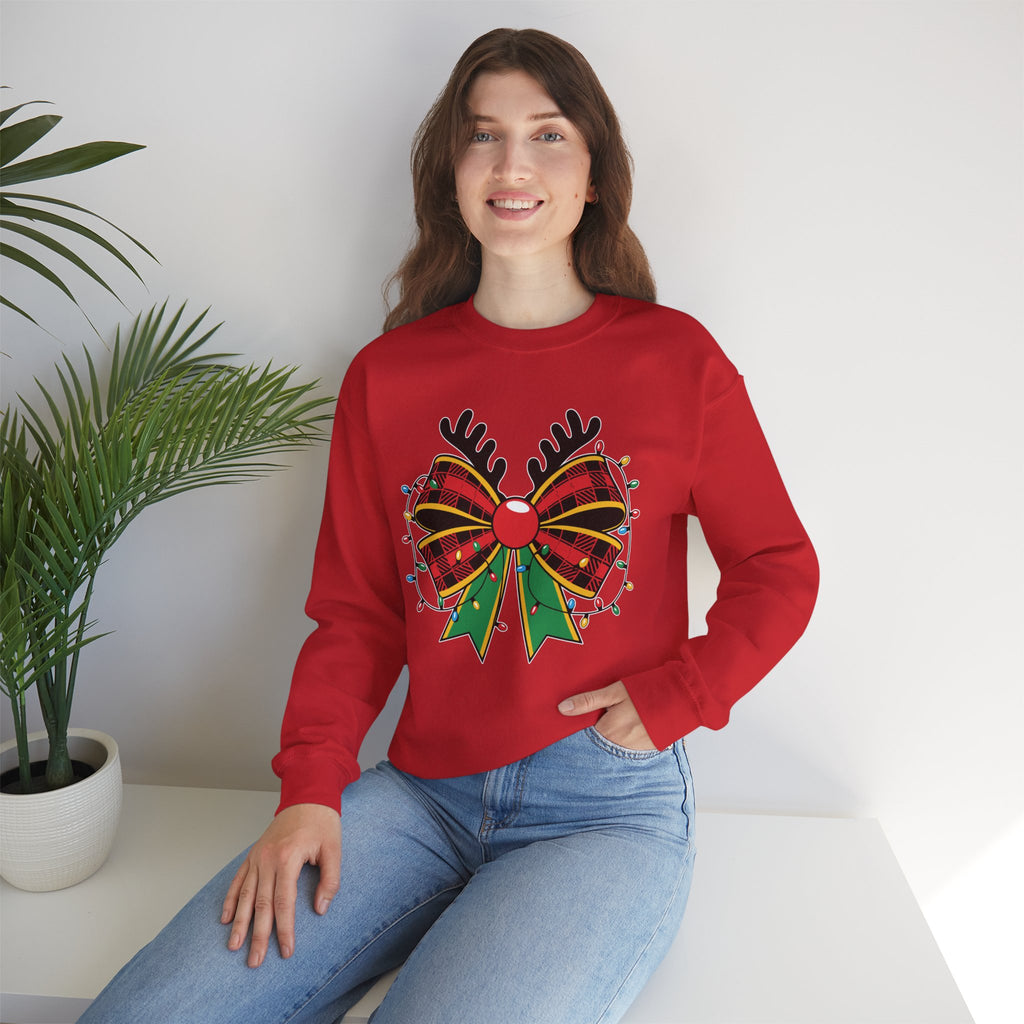 Holiday Reindeer Bow Sweatshirt