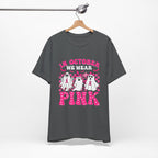Pink Ghosts October Tee, Halloween Shirt, Unisex T-shirt